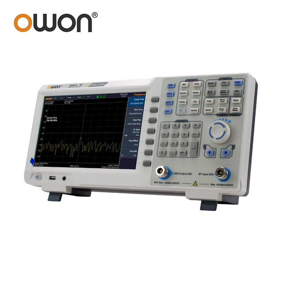Spectrum Analyzer Tracking Generator 1.5Ghz - OWON XSA815TG 디지털 스펙트럼 분석기 9인치