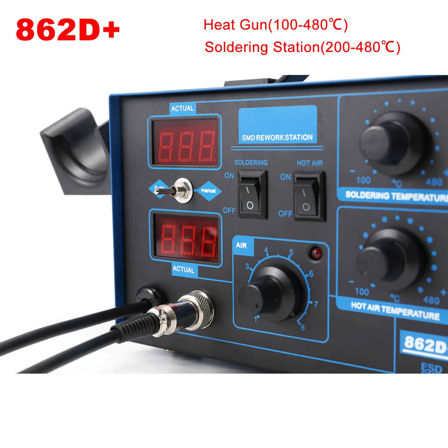 Smd Rework Station Hot Air Soldering 2 In 1 - 862D+ 솔더링 스테이션 2 in 1