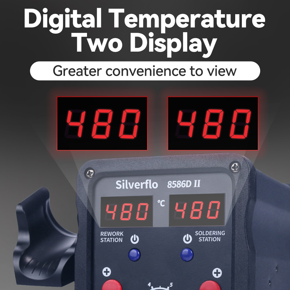 Silverflo 8586D 납땜 스테이션 2 IN 1 - Smd Rework Station Hot Air Soldering 2 In 1 리뷰 및 가격