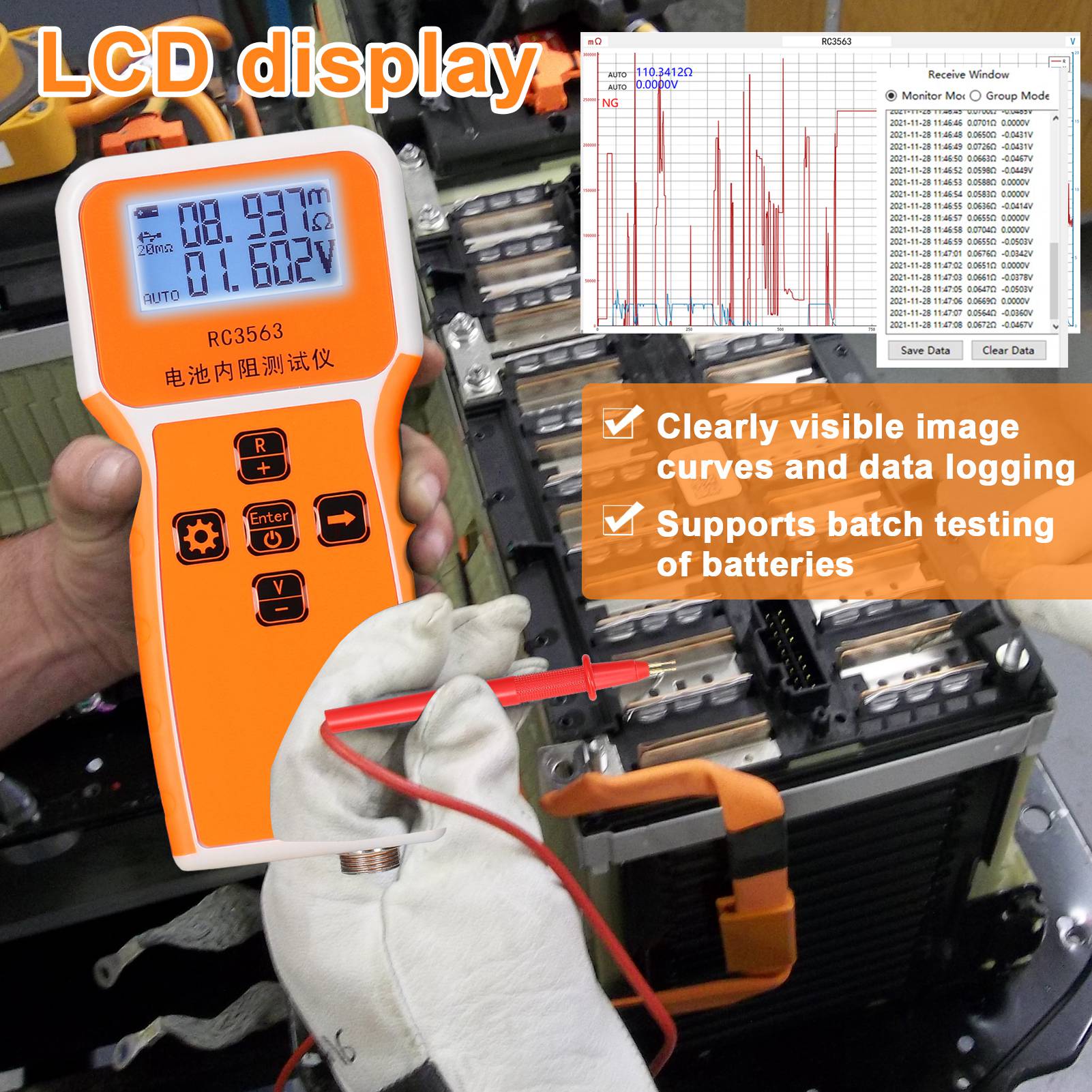 200Ohm 100V 휴대용 배터리 내부 저항 전압 테 - Battery Internal Resistance Tester Four Wire 리뷰 및 가격