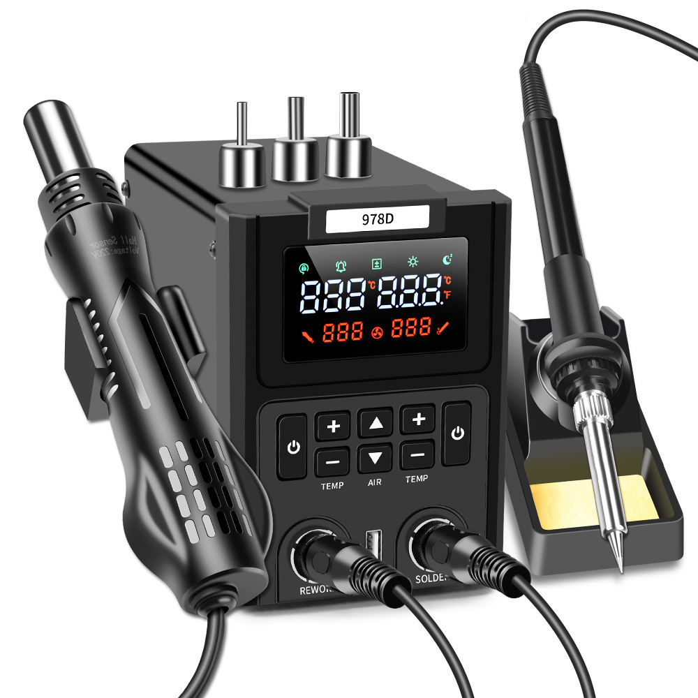 듀얼 LED 디지털 디스플레이 열풍기 및 납땜 인두 2 - Smd Rework Station Hot Air Soldering 2 In 1 리뷰 및 가격