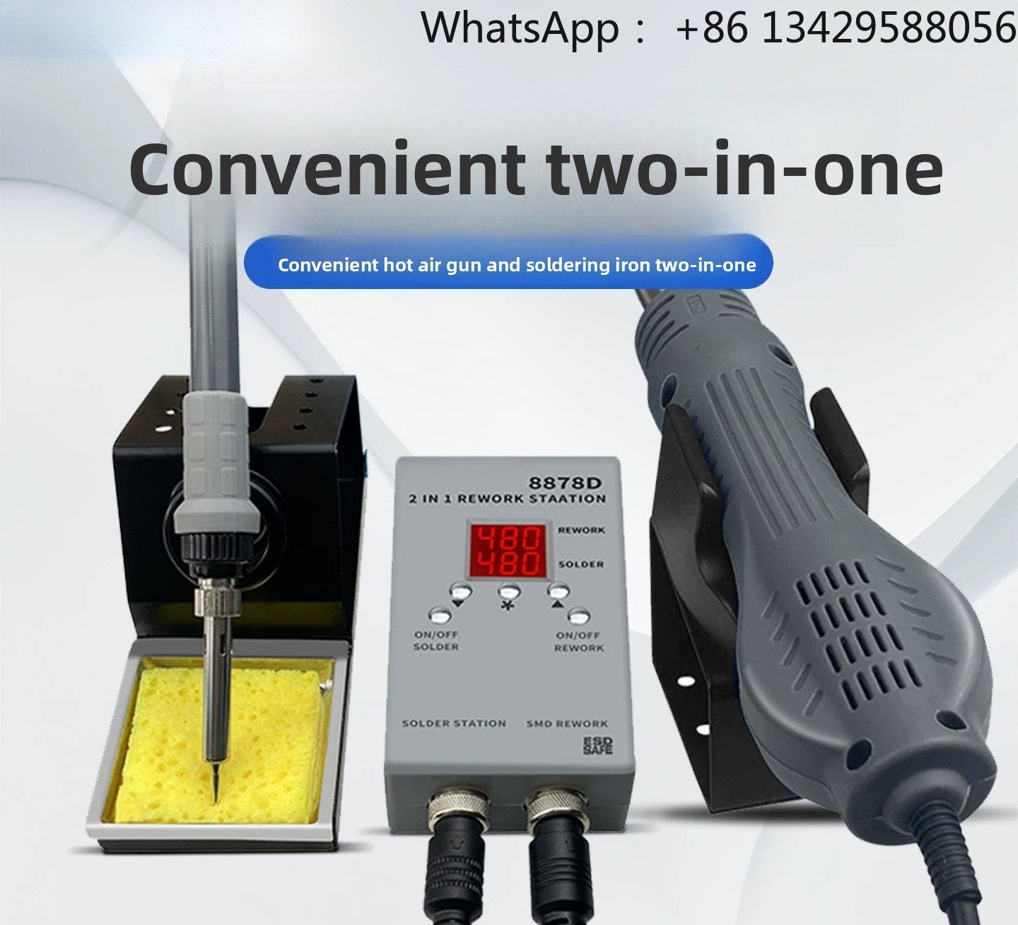 8878D 2-in-1 리워크 스테이션 – 750W 열 - Smd Rework Station Hot Air Soldering 2 In 1 리뷰 및 가격