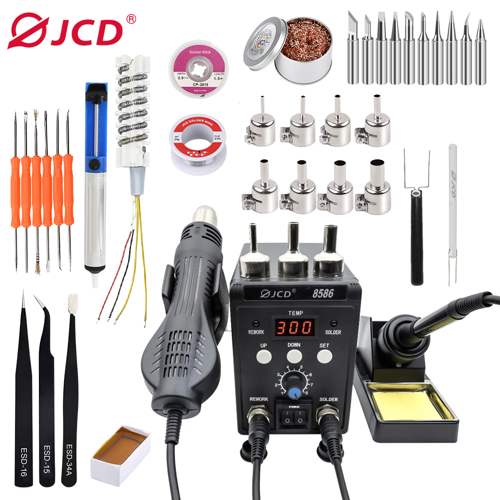 JCD 2 in 1 납땜 스테이션 8586 LED 디지 - Smd Rework Station Hot Air Soldering 2 In 1 리뷰 및 가격