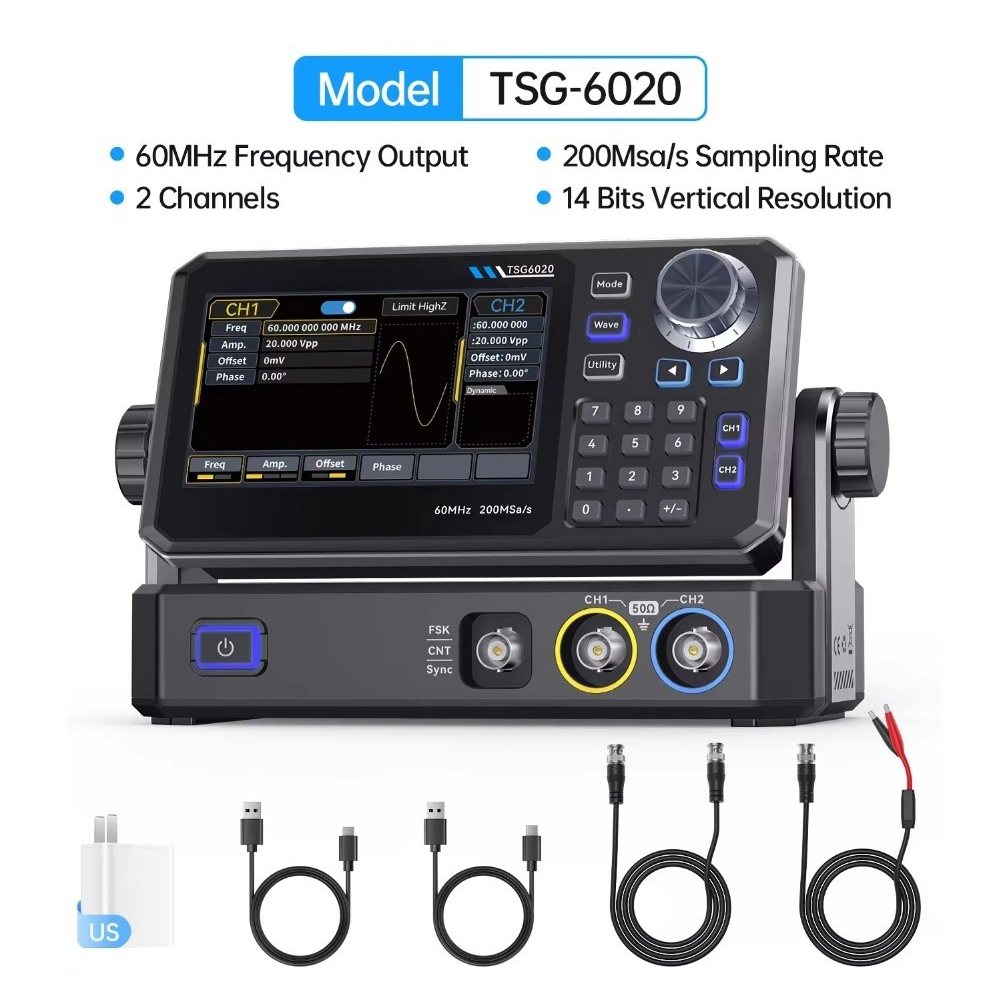 TSG6020 60MHz 듀얼 채널 함수 발생기 200 - Dual Channel Arbitrary Waveform Function Generator 60Mhz 리뷰 및 가격