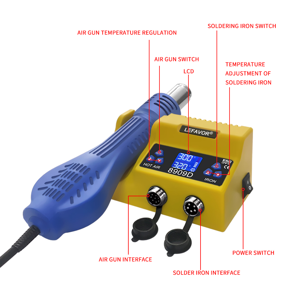 2 In 1 디지털 납땜 스테이션, 납땜 인두 + 열풍 - Smd Rework Station Hot Air Soldering 2 In 1 리뷰 및 가격