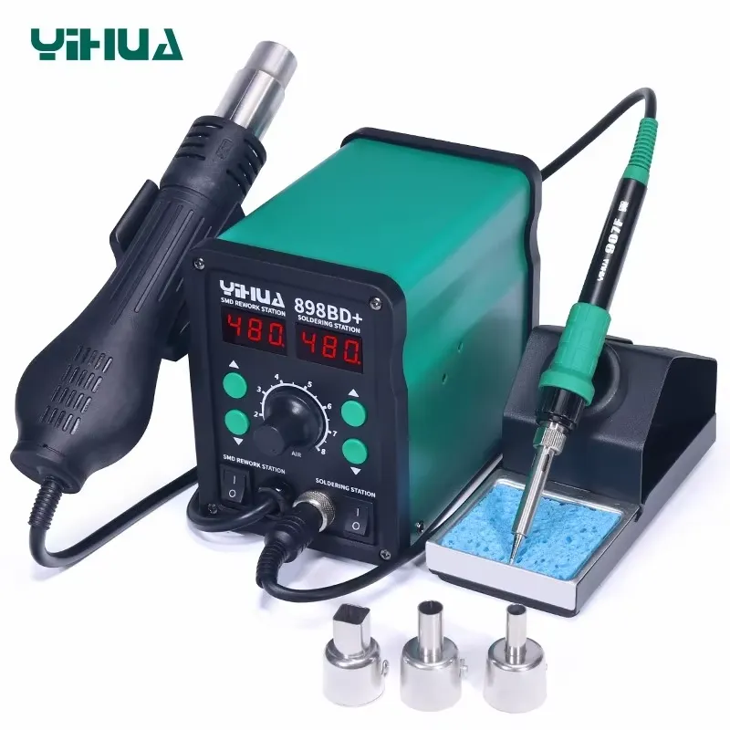 YIHUA 898BD+ 220V 2 in 1 디지털 디 - Smd Rework Station Hot Air Soldering 2 In 1 리뷰 및 가격