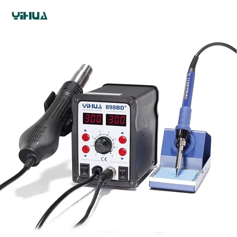 YIHUA 898BD+ 220V 2 in 1 디지털 디 - Smd Rework Station Hot Air Soldering 2 In 1 리뷰 및 가격